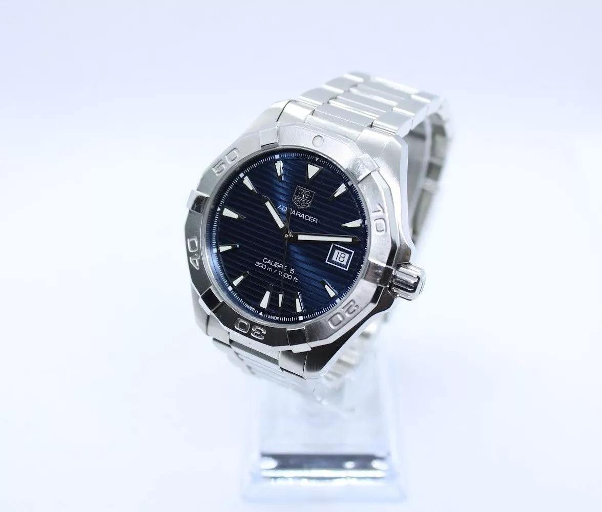 Tag Heuer Aquaracer Calibre 5 Automatic Mens Watch WAY2112 With Box & Papers